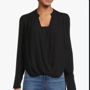 BCGG Maxazria Jaclyn draped high-low top